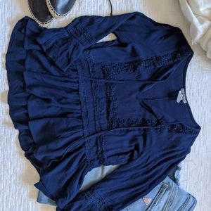 Long-Sleeve Peasant Shirt